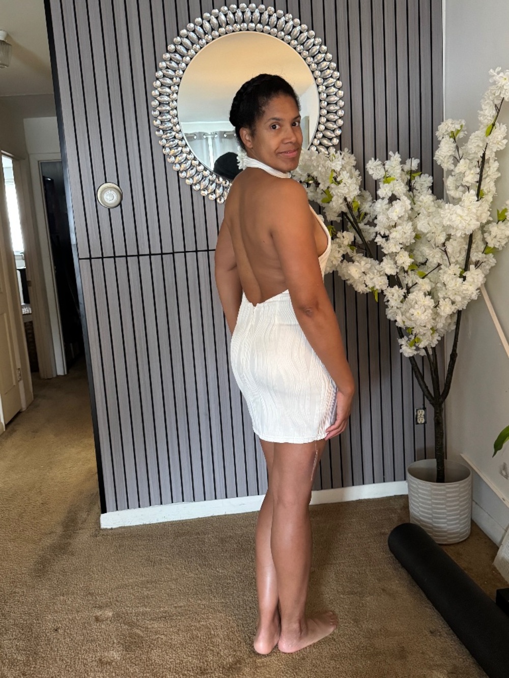 White Hot Halter Dress